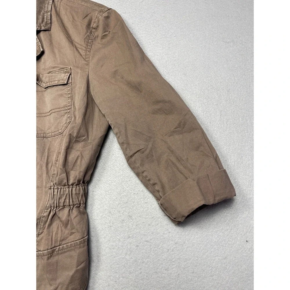 Calvin Klein Jeans Utility Field Jacket Cotton Brown Small Womens